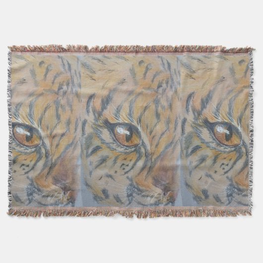 Waterverf feliene ogen en muilkorven deken (Voorkant)