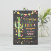 Waterverf Feliz navidad Fiesta Cactus Kaart (Staand voorkant)