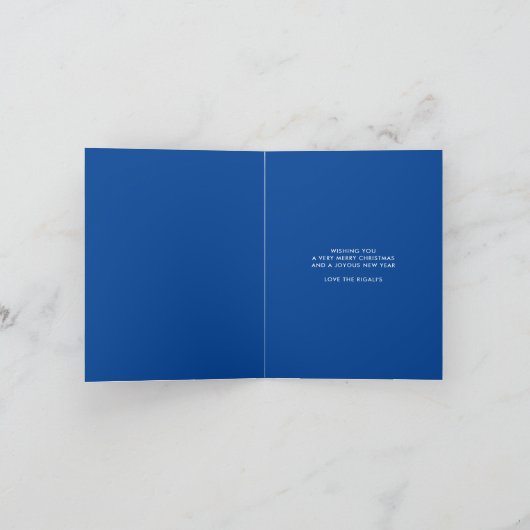 Waterverf Feliz Navidad Kerstmis Feestdagen Kaart (Binnen)