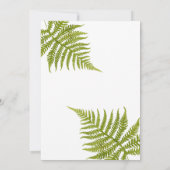 Waterverf Fern en Eucalyptus Golden Lijst Bedankkaart (Achterkant)