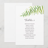 Waterverf fern. Greenery bruiloft Kaart (Voorkant / Achterkant)