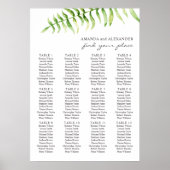Waterverf fern. Greenery bruiloft Poster (Voorkant)