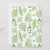 Waterverf Ferns en Eucalyptus Lijst Foto Save The Date (Achterkant)