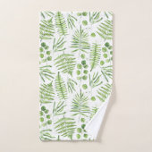 Waterverf Ferns en Eucalyptus Pattern Bad Handdoek (Handdoek)