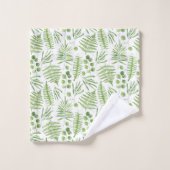 Waterverf Ferns en Eucalyptus Pattern Bad Handdoek (Wasdoekje)