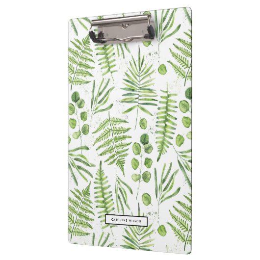 Waterverf Ferns en Eucalyptus Pattern Klembord (Links)
