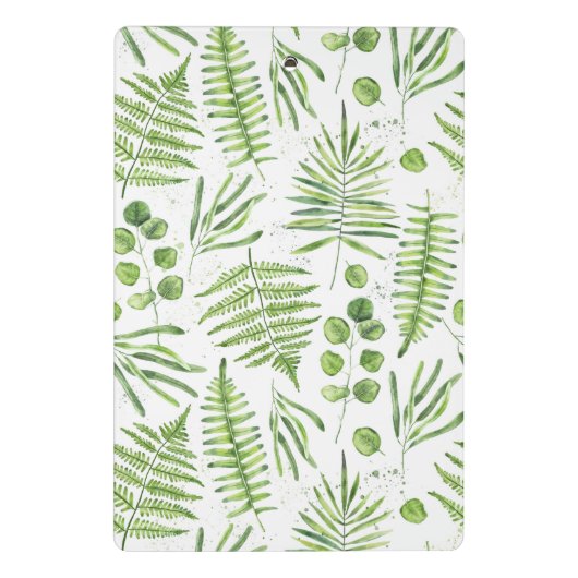 Waterverf Ferns en Eucalyptus Pattern Mini Klembord (Achterkant)