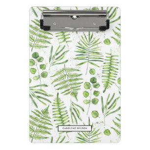 Waterverf Ferns en Eucalyptus Pattern Mini Klembord