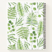 Waterverf Ferns en Eucalyptus Pattern Notitieboek (Achterkant)