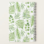 Waterverf Ferns en Eucalyptus Pattern Planner (Achterkant)