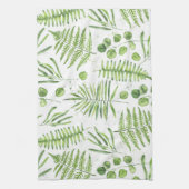 Waterverf Ferns en Eucalyptus Pattern Theedoek (Verticaal)