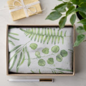 Waterverf Ferns en Eucalyptus Pattern Tissuepapier (Geschenk)