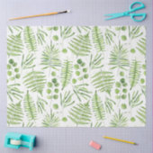 Waterverf Ferns en Eucalyptus Pattern Tissuepapier (Craft)