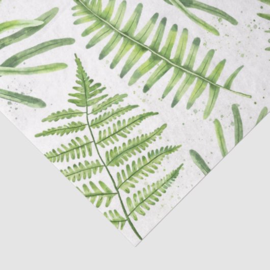 Waterverf Ferns en Eucalyptus Pattern Tissuepapier (Detail)