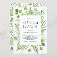 Waterverf Ferns & Eucalyptus Lijst Birthday Party