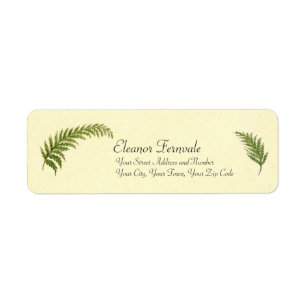 Waterverf Ferns van Emma Robert-Charrue Etiket