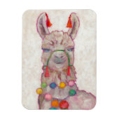 Waterverf Festival Llama Magneet (Verticaal)