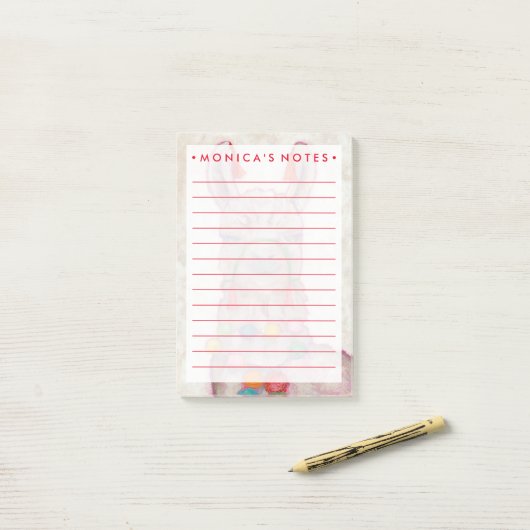 Waterverf Festival Llama Post-it® Notes (Op bureau)