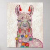 Waterverf Festival Llama Poster (Voorkant)