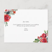 Waterverf Festive Floral Garland Matron of Honor Aankondigingskaart