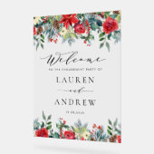 Waterverf Festive Floral Garland Weddenschap Welko Acryl Bord (Hoek)