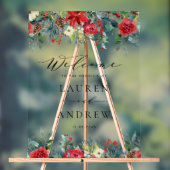 Waterverf Festive Floral Garland Weddenschap Welko Acryl Bord (Neutraal)