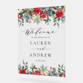 Waterverf Festive Floral Garland Weddenschap Welko Acryl Bord (Hoek)