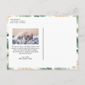 Waterverf Festive Gold Foil Merry-kerstfoto Feestdagenkaart (Achterkant)