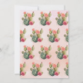 Waterverf Fiesta Cactus Floral Vrijgezellenfeest Kaart (Achterkant)