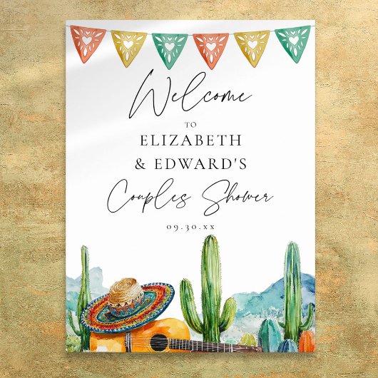 Waterverf Fiesta Koppels Douche Welkomstbord Poster