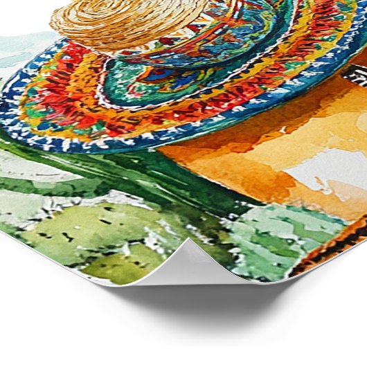 Waterverf Fiesta Koppels Douche Welkomstbord Poster (Hoek)