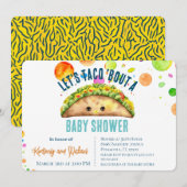 Waterverf Fiesta Laten we TACO 'Over een Baby show Kaart (Voorkant / Achterkant)