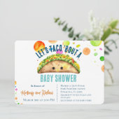 Waterverf Fiesta Laten we TACO 'Over een Baby show Kaart (Staand voorkant)
