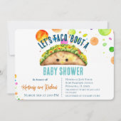 Waterverf Fiesta Laten we TACO 'Over een Baby show Kaart (Voorkant)