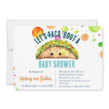 Waterverf Fiesta Laten we TACO 'Over een Baby show