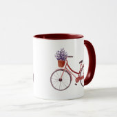  Waterverf fiets met bloemen  Mok (Voorkant rechts)