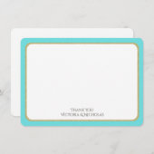 Waterverf Fiets met Mand Dank u Bedankkaart (Voorkant / Achterkant)