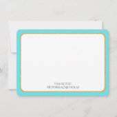 Waterverf Fiets met Mand Dank u Bedankkaart (Voorkant)