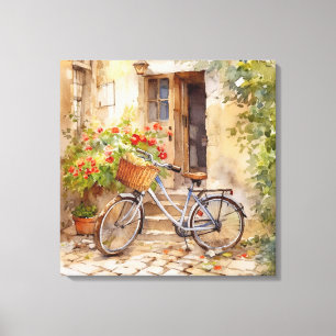 Waterverf Fietsdoek Kunst Canvas Afdruk