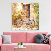 Waterverf Fietsdoek Kunst Canvas Afdruk (Insitu (Woonkamer))