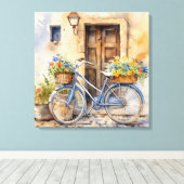 Waterverf Fietsdoek Kunst Canvas Afdruk (Insitu (Houten vloer))
