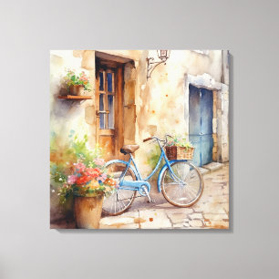 Waterverf Fietsdoek Kunst Canvas Afdruk