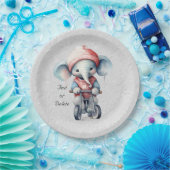 Waterverf Fietsen Olifant Papier Bord (Feest)