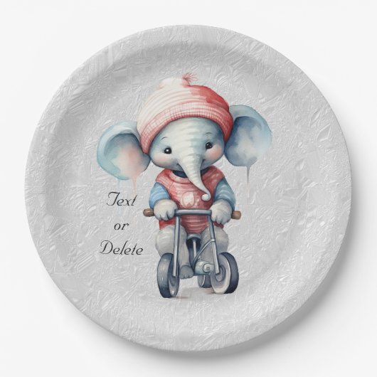 Waterverf Fietsen Olifant Papier Bord (Voorkant)