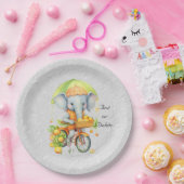 Waterverf Fietsen Olifant Papier Bord (Feest)