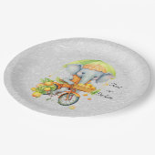 Waterverf Fietsen Olifant Papier Bord (Gekanteld)
