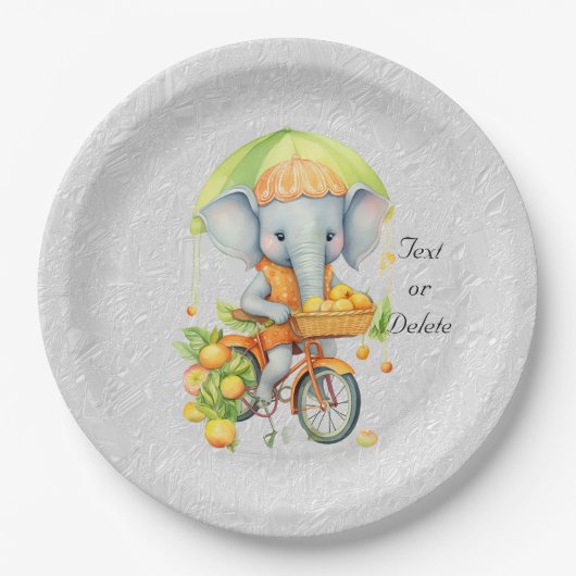 Waterverf Fietsen Olifant Papier Bord (Voorkant)