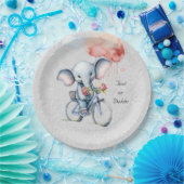 Waterverf Fietsen Olifant Papier Bord (Feest)