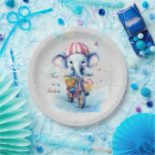 Waterverf Fietsen Olifant Papier Bord (Feest)