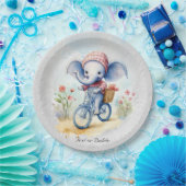 Waterverf Fietsen Olifant Papier Bord (Feest)